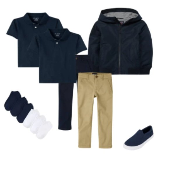 The Children’s Place Windbreaker Jacket Boys Uniform Black SZ EUC! - Picture 3 of 16